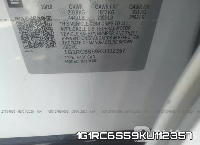 1G1RC6S59KU112357 фото 10