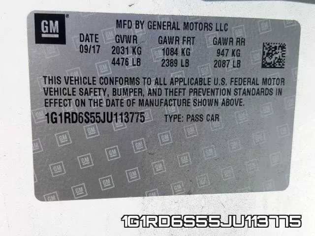 1G1RD6S55JU113775 фото 2