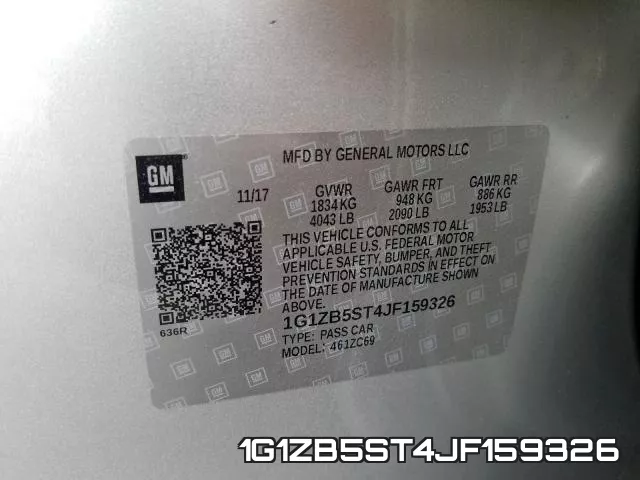 1G1ZB5ST4JF159326 фото 2