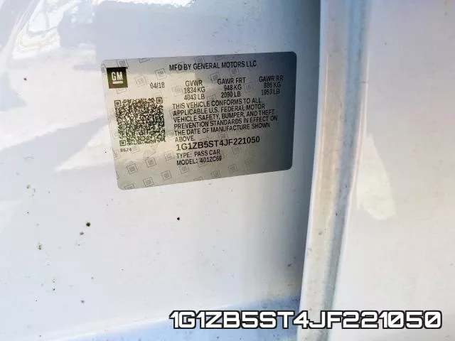 1G1ZB5ST4JF221050 фото 2