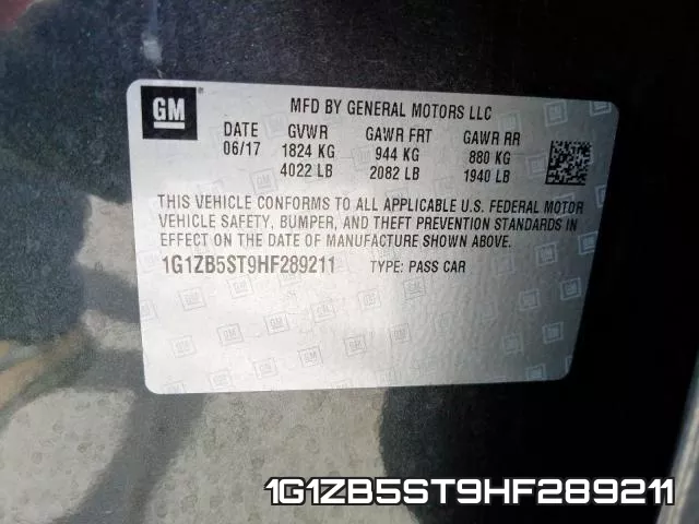 1G1ZB5ST9HF289211 фото 2