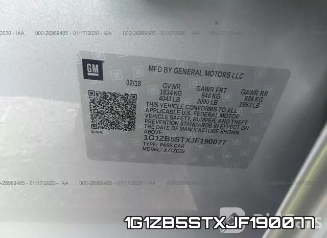 1G1ZB5STXJF190077 фото 10