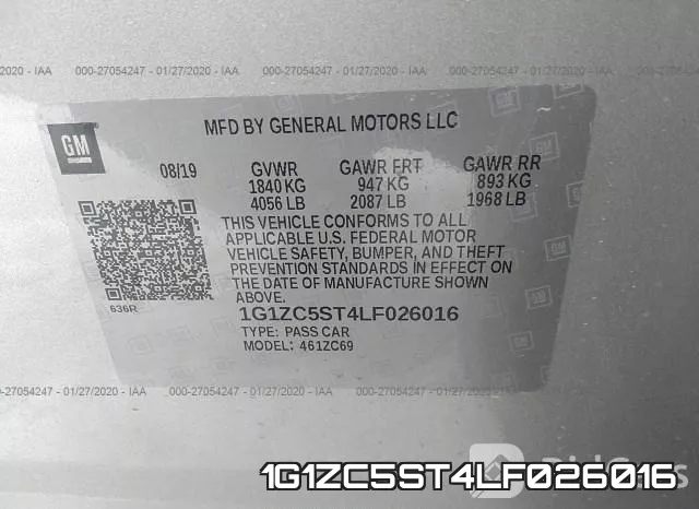 1G1ZC5ST4LF026016 фото 10