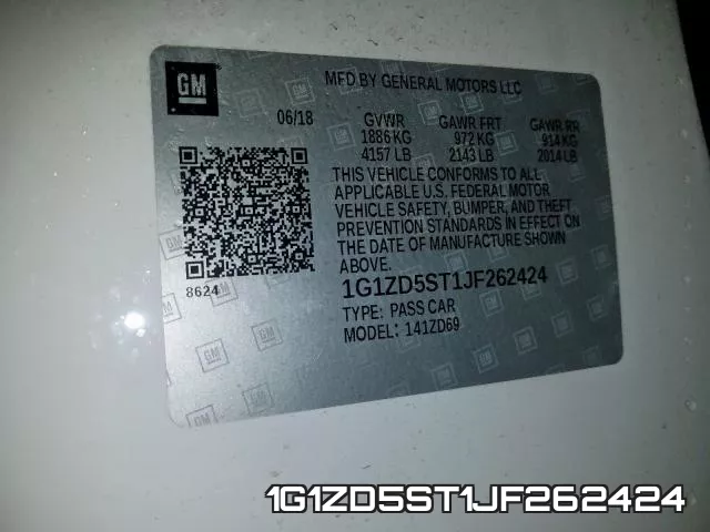1G1ZD5ST1JF262424 фото 2