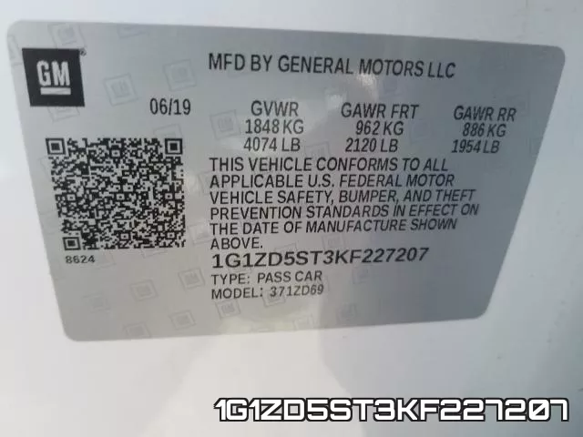 1G1ZD5ST3KF227207 фото 2