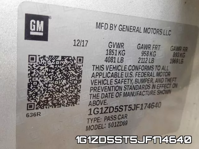 1G1ZD5ST5JF174640 фото 2