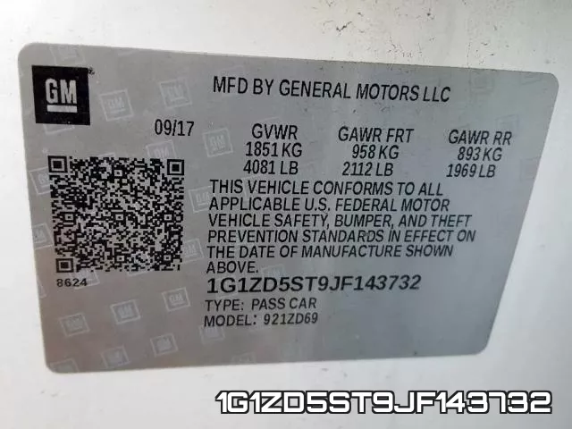 1G1ZD5ST9JF143732 фото 2