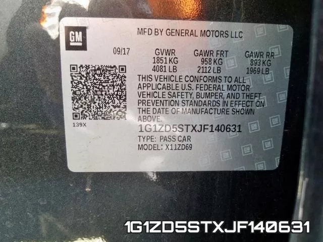 1G1ZD5STXJF140631 фото 2