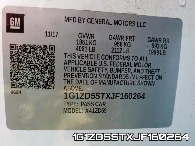 1G1ZD5STXJF160264 фото 2