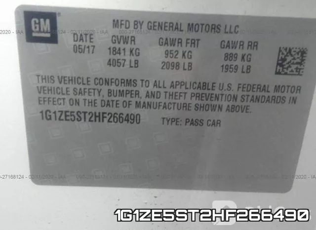 1G1ZE5ST2HF266490 фото 10
