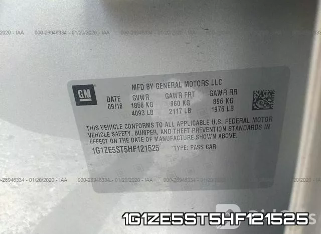 1G1ZE5ST5HF121525 фото 10