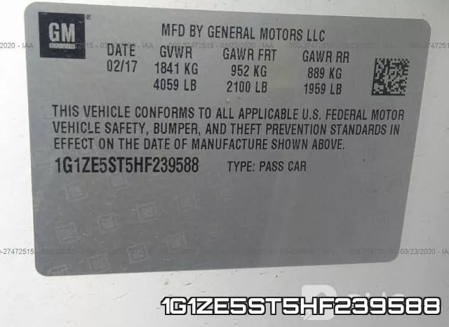 1G1ZE5ST5HF239588 фото 10