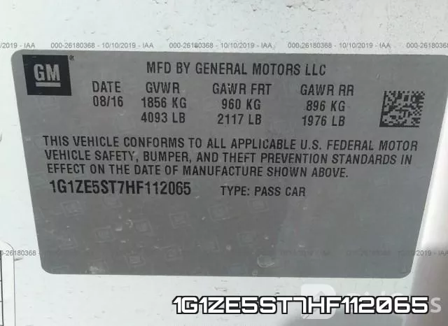 1G1ZE5ST7HF112065 фото 10