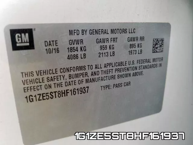 1G1ZE5ST8HF161937 фото 2