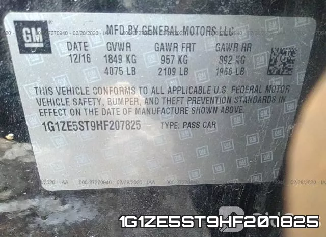 1G1ZE5ST9HF207825 фото 10