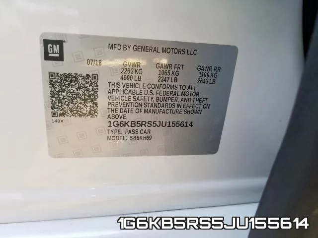 1G6KB5RS5JU155614 фото 2