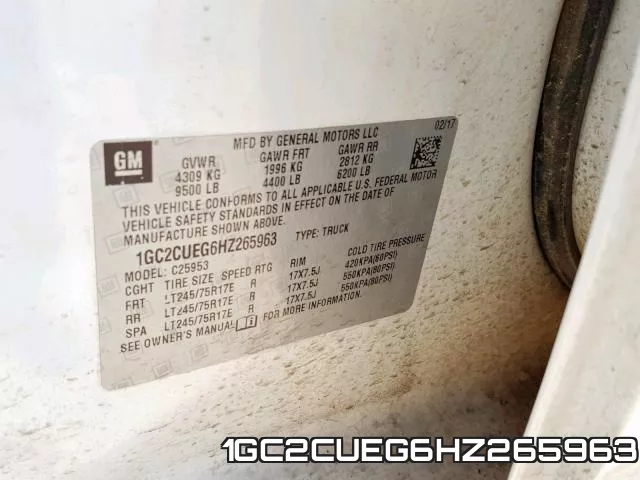1GC2CUEG6HZ265963 фото 2