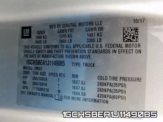1GCHSBEA1J1149085 фото 2