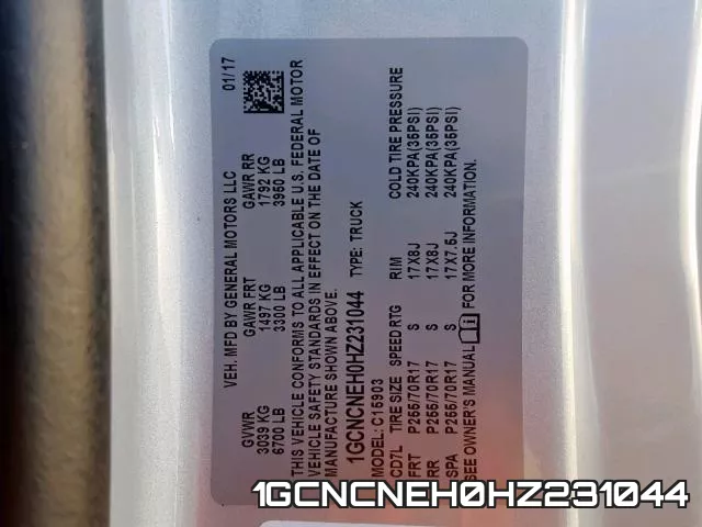 1GCNCNEH0HZ231044 фото 2