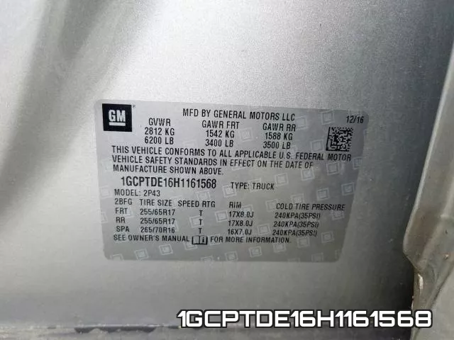 1GCPTDE16H1161568 фото 2