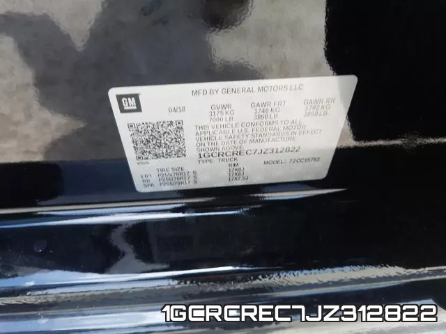 1GCRCREC7JZ312822 фото 2
