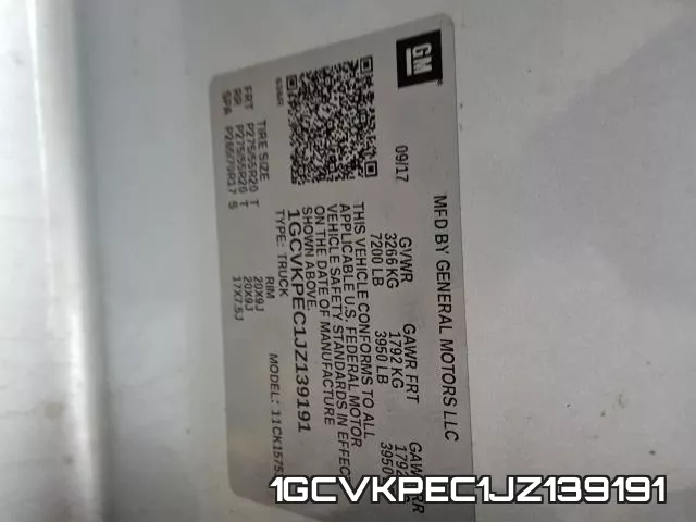 1GCVKPEC1JZ139191 фото 2