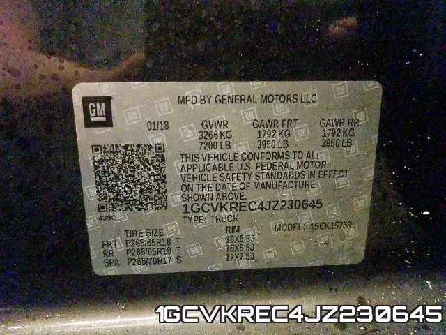 1GCVKREC4JZ230645 фото 2