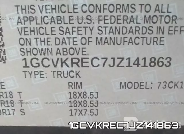 1GCVKREC7JZ141863 фото 10