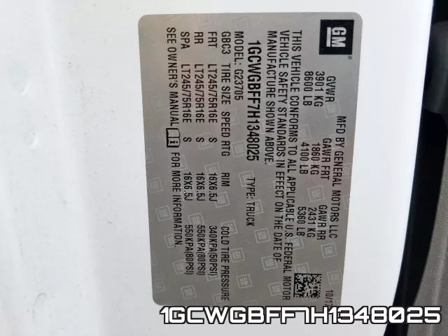 1GCWGBFF7H1348025 фото 2