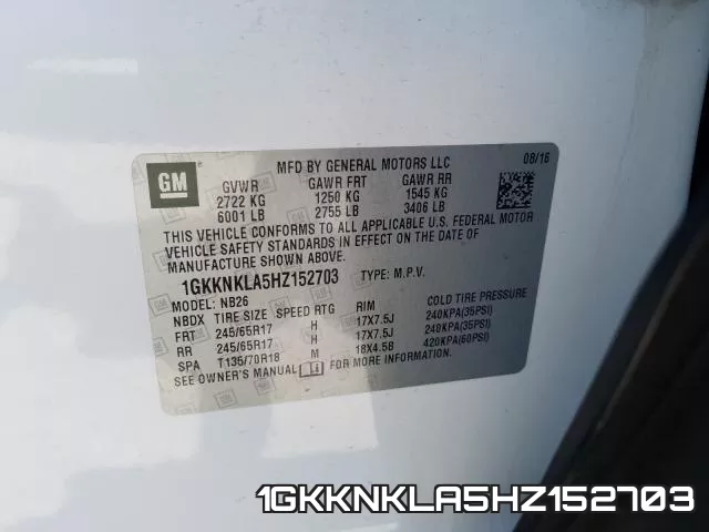 1GKKNKLA5HZ152703 фото 2