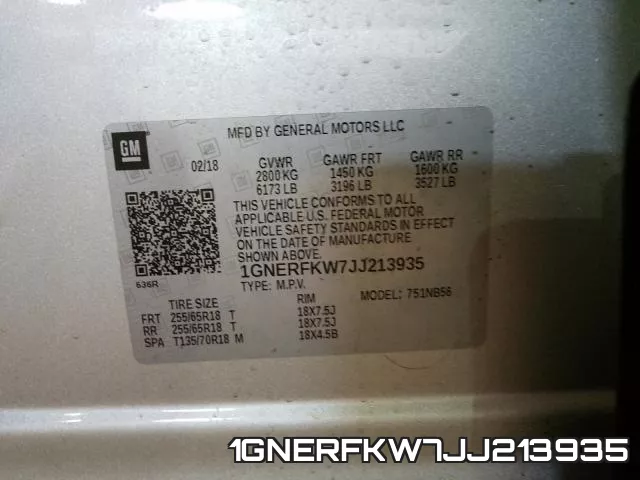 1GNERFKW7JJ213935 фото 2
