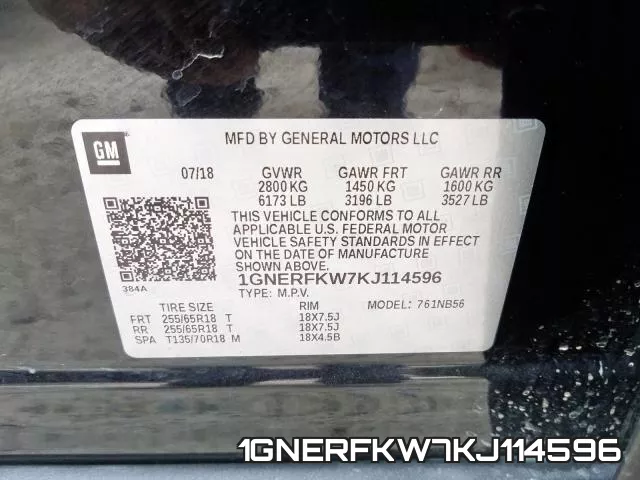 1GNERFKW7KJ114596 фото 2