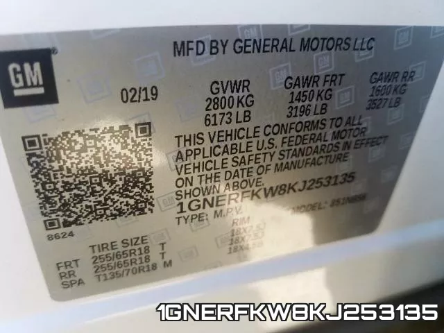 1GNERFKW8KJ253135 фото 2
