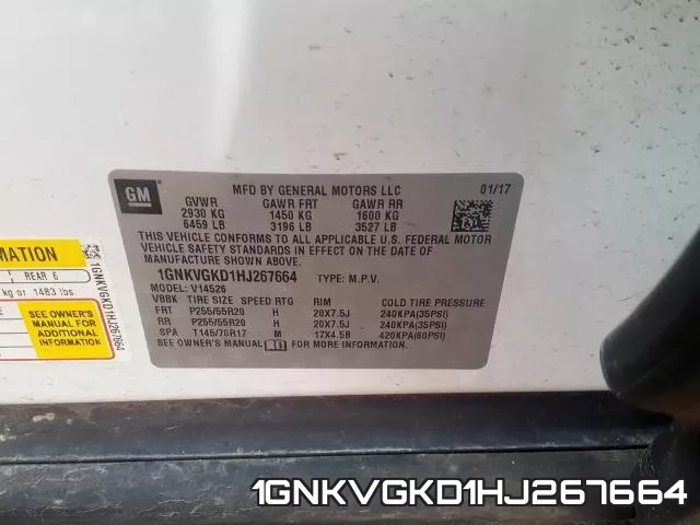 1GNKVGKD1HJ267664 фото 2