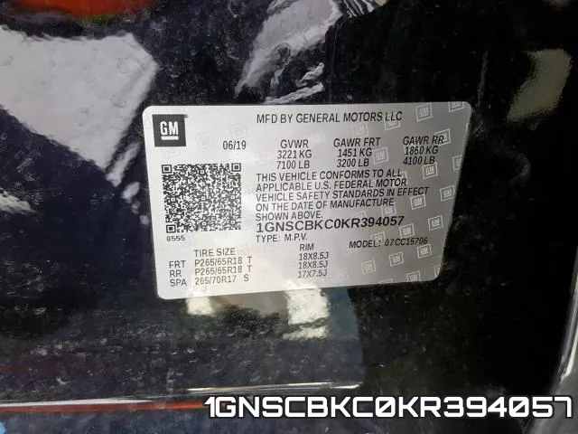 1GNSCBKC0KR394057 фото 2