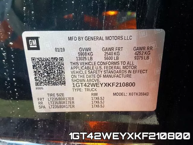 1GT42WEYXKF210800 фото 2