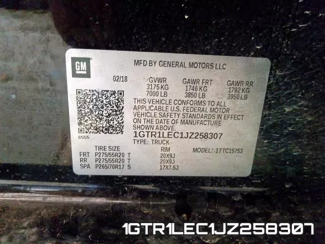 1GTR1LEC1JZ258307 фото 2
