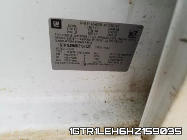 1GTR1LEH6HZ159035 фото 2