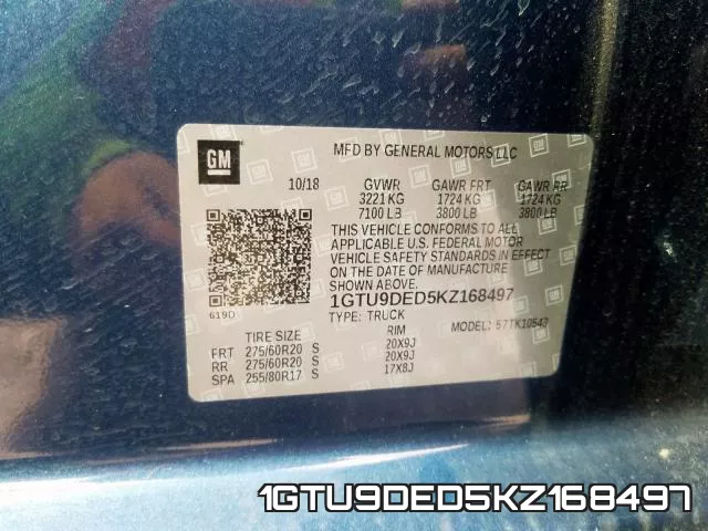 1GTU9DED5KZ168497 фото 2