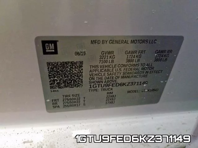 1GTU9FED6KZ371149 фото 2