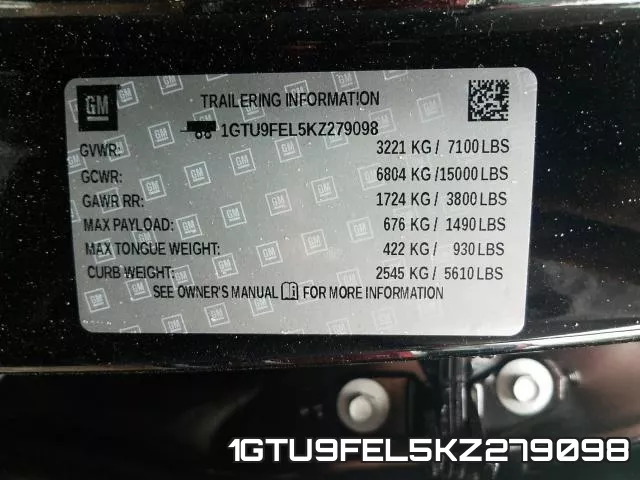 1GTU9FEL5KZ279098 фото 2