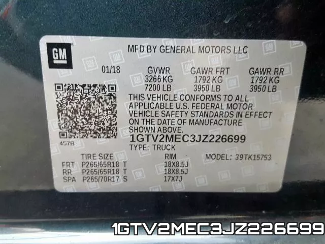 1GTV2MEC3JZ226699 фото 2