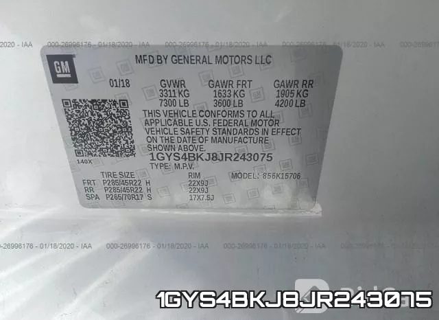 1GYS4BKJ8JR243075 фото 10