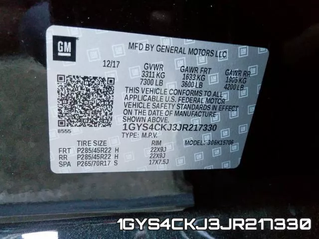 1GYS4CKJ3JR217330 фото 2