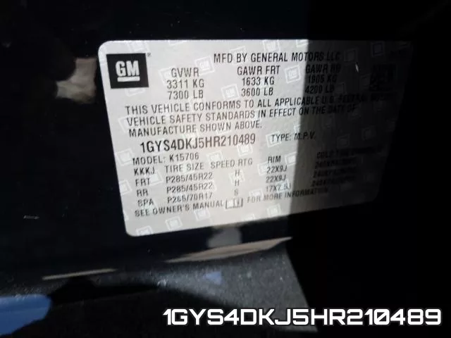 1GYS4DKJ5HR210489 фото 2