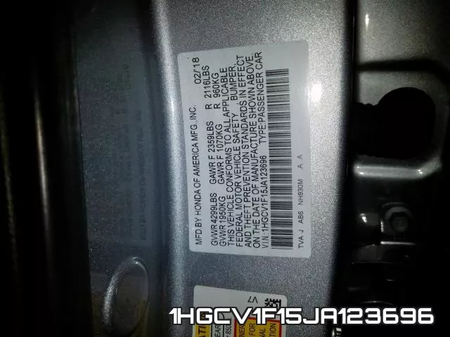 1HGCV1F15JA123696 фото 2