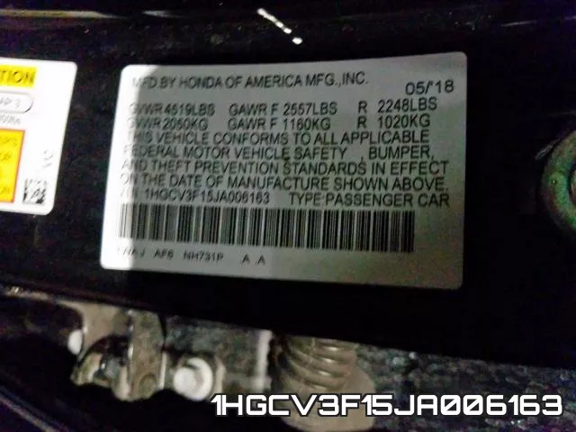 1HGCV3F15JA006163 фото 2