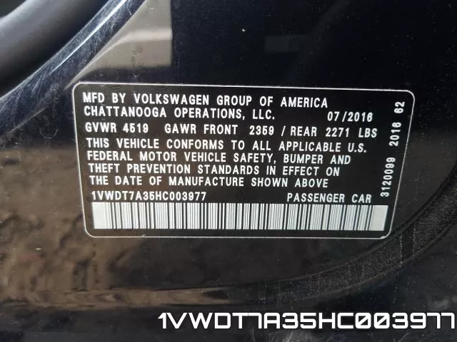 1VWDT7A35HC003977 фото 2