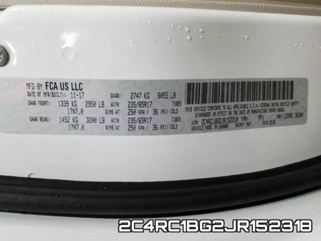 2C4RC1BG2JR152318 фото 2
