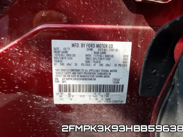 2FMPK3K93HBB59638 фото 2